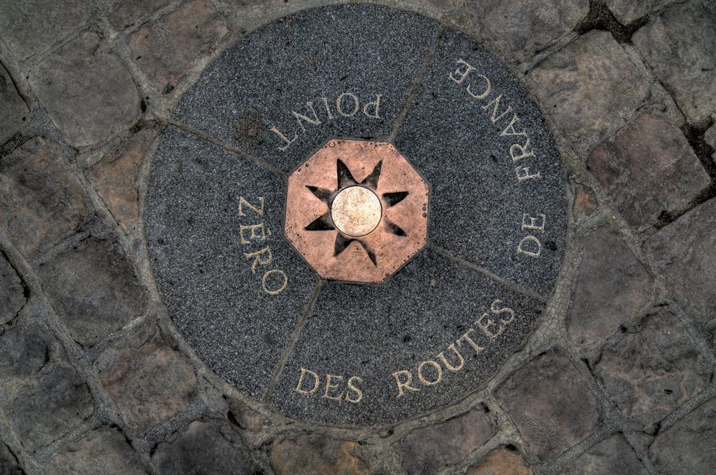 kilometre zero marker in Paris