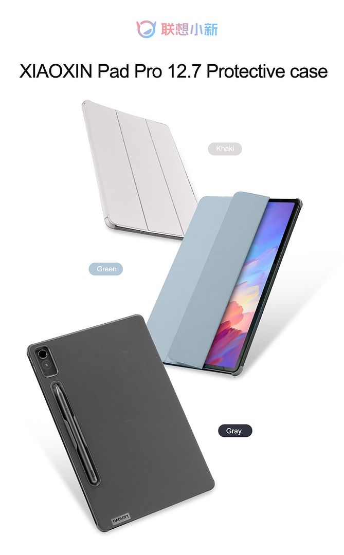 【最安値】Xiaoxin Pad Pro 12.7 2023 本体＋ケース Original Lenovo Xiaoxin Pad Pro 12.7 Folio Case Protective