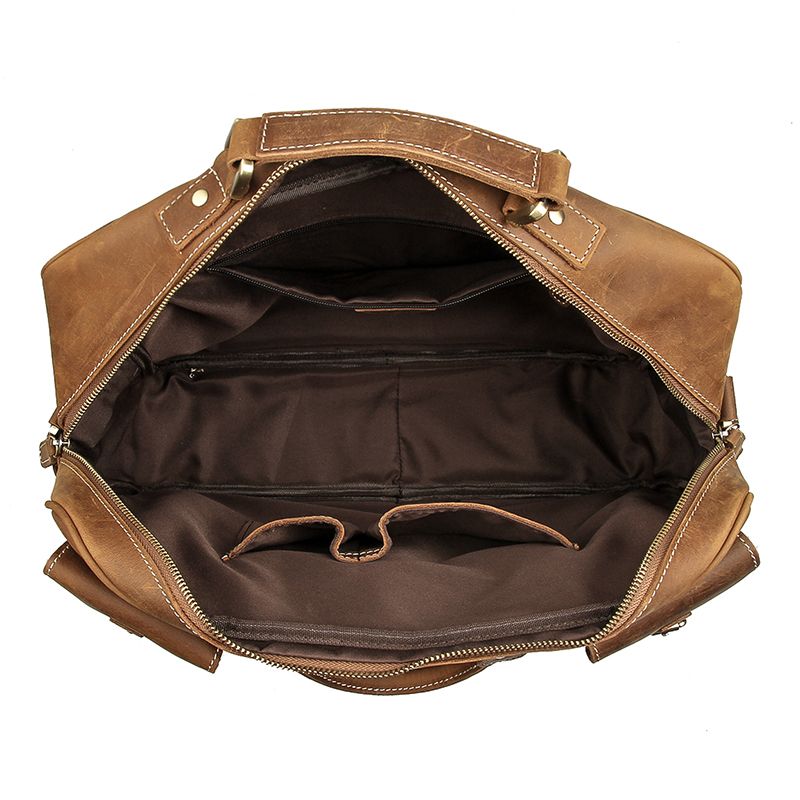 7028B Hot Selling Rare Saddle Leather Men's Briefcase Laptop Bag ...