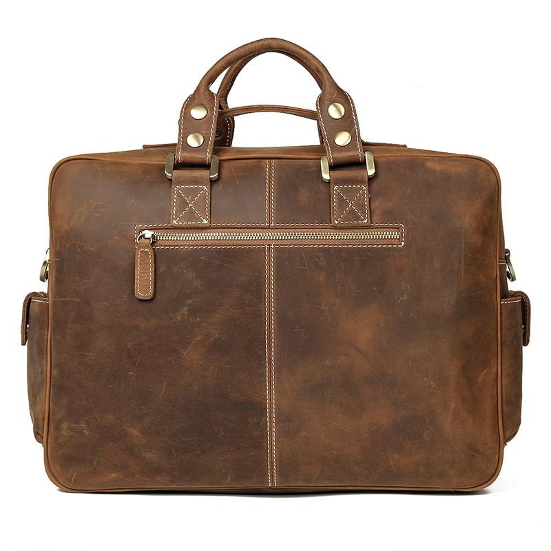 7028B Hot Selling Rare Saddle Leather Men's Briefcase Laptop Bag ...