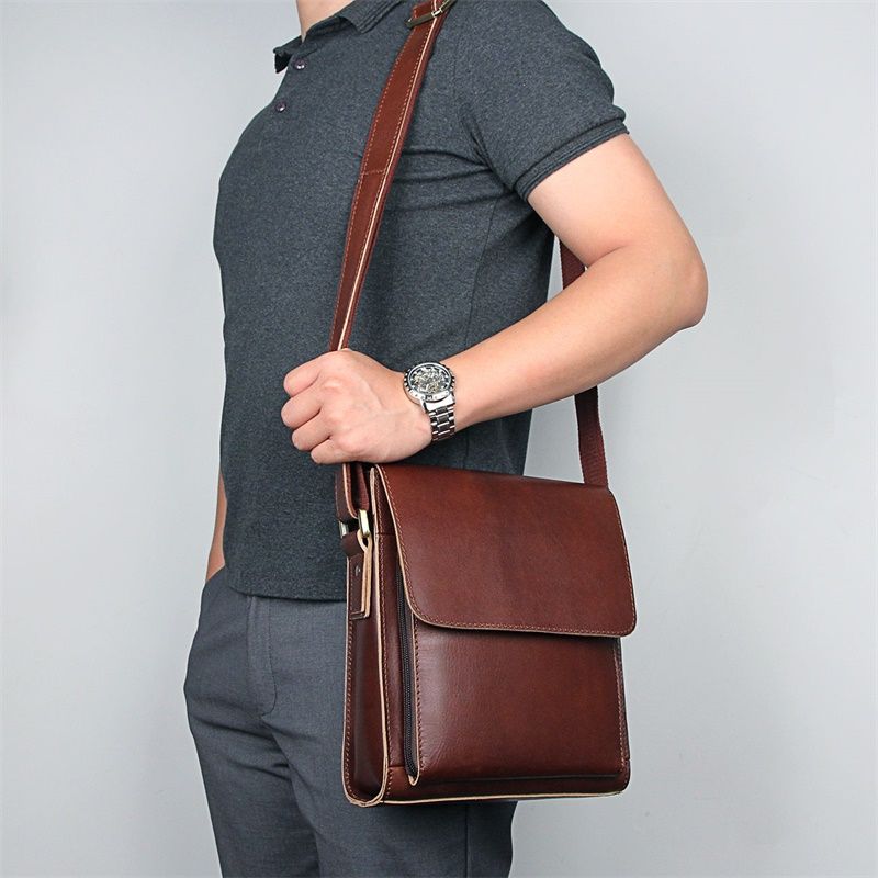 7055X Brown Red Sling Bag for Men Messenger Bag _Messenger_Men's ...