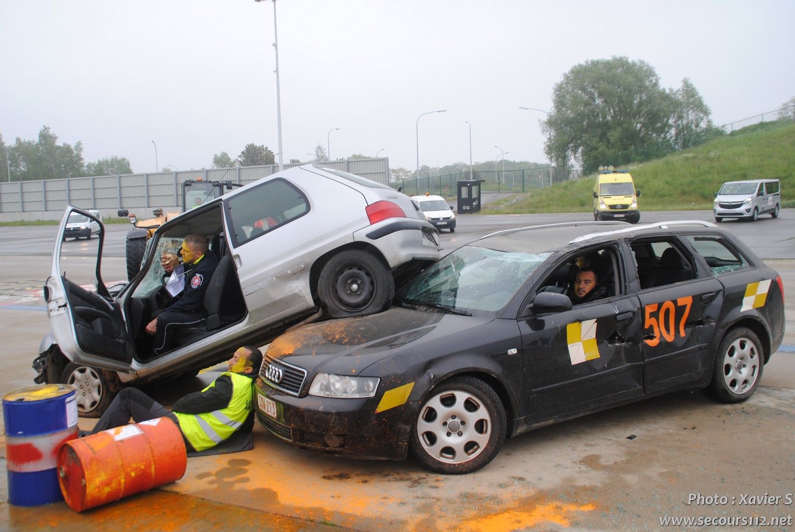 Exercice catastrophe à Liège Airport (5-2019 + photos) DSC_0016_tn