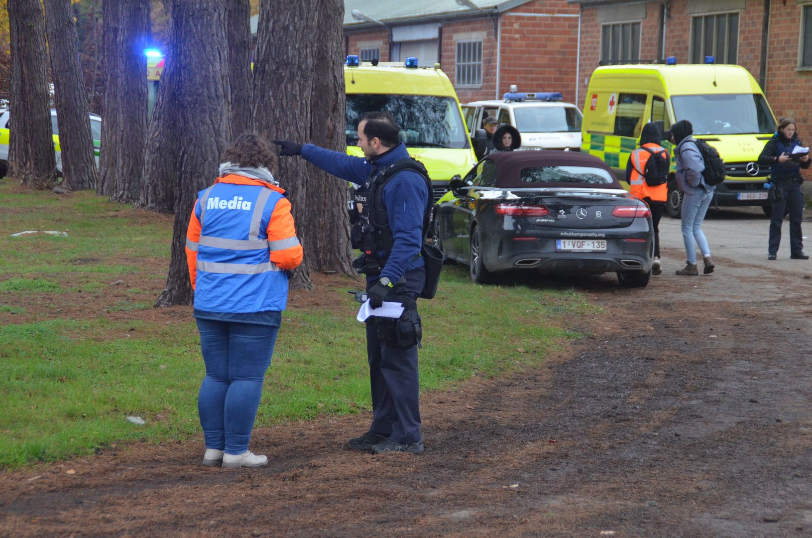 Ghlin : execice commun Police et Croix Rouge (1/12/2022 + photos) Xavier_(237)