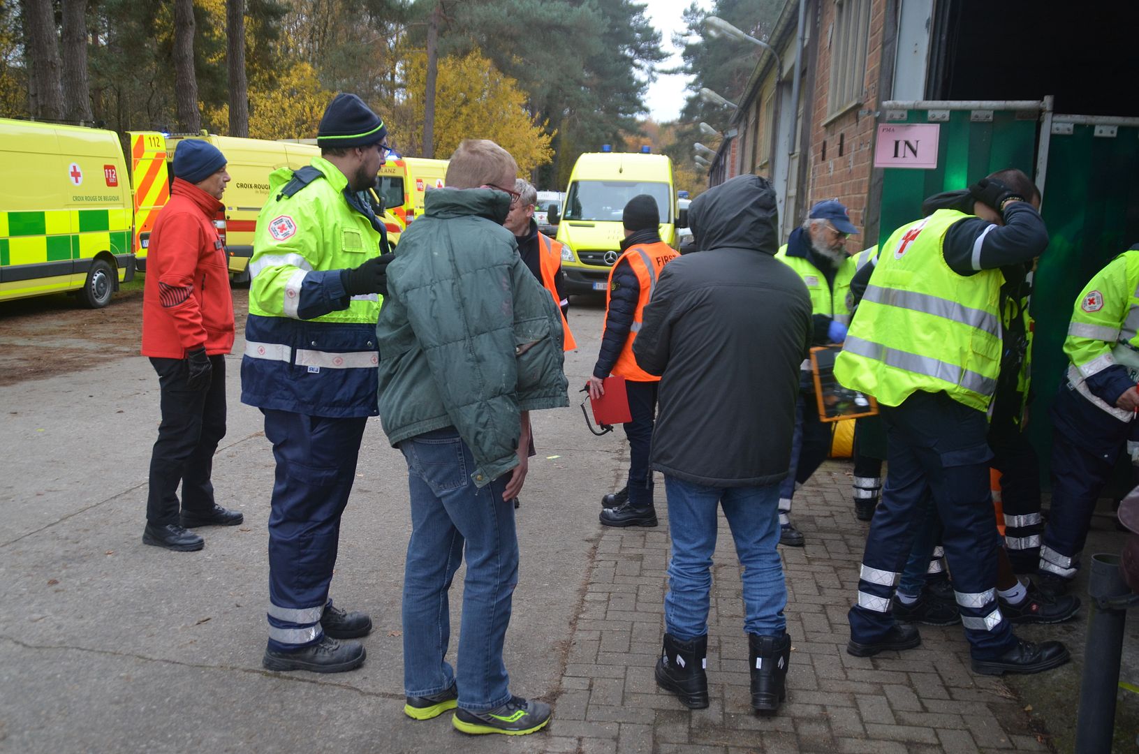 Ghlin : execice commun Police et Croix Rouge (1/12/2022 + photos) Xavier_(304)