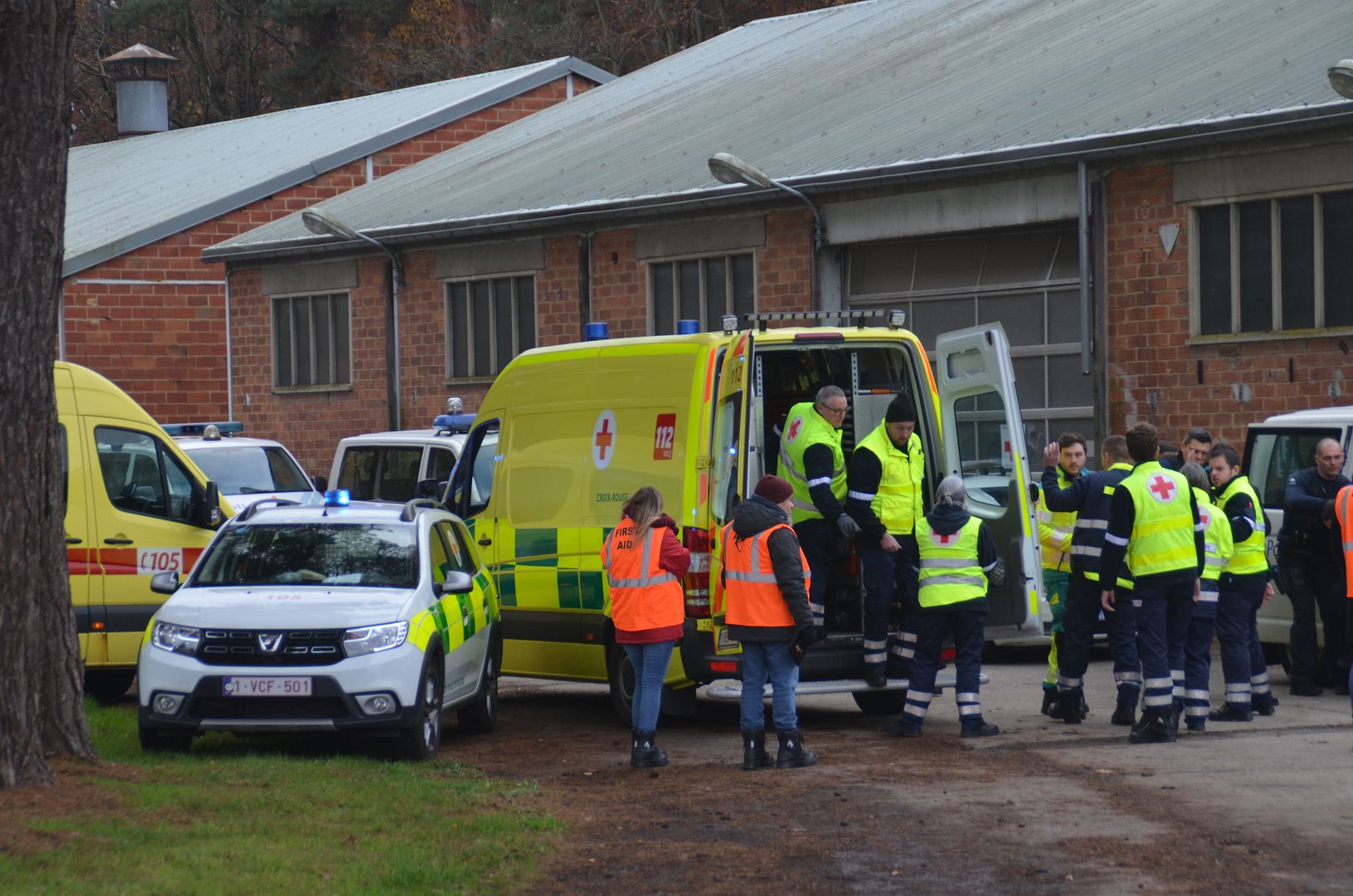 Ghlin : execice commun Police et Croix Rouge (1/12/2022 + photos) Xavier_(9)