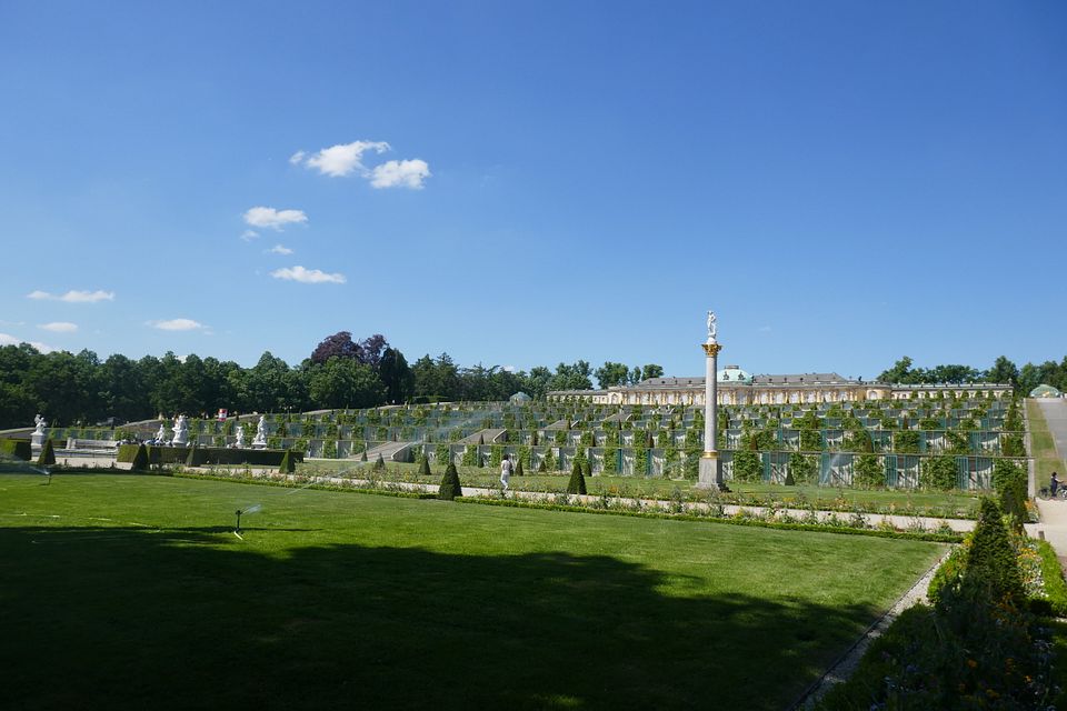 Sanssouci und Rasen