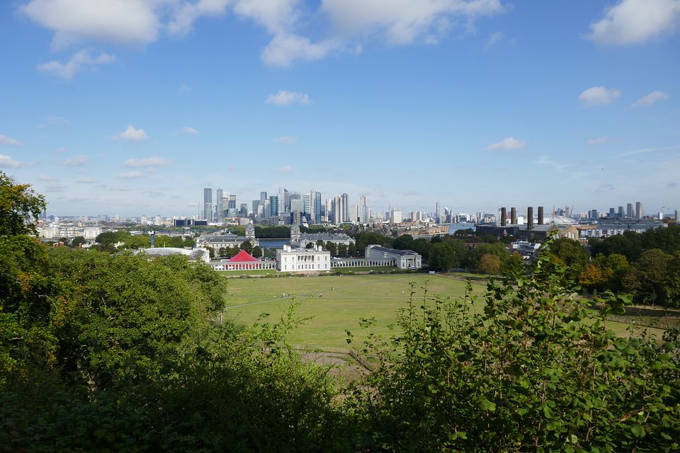 Blick ueber Greenwich vom Haus