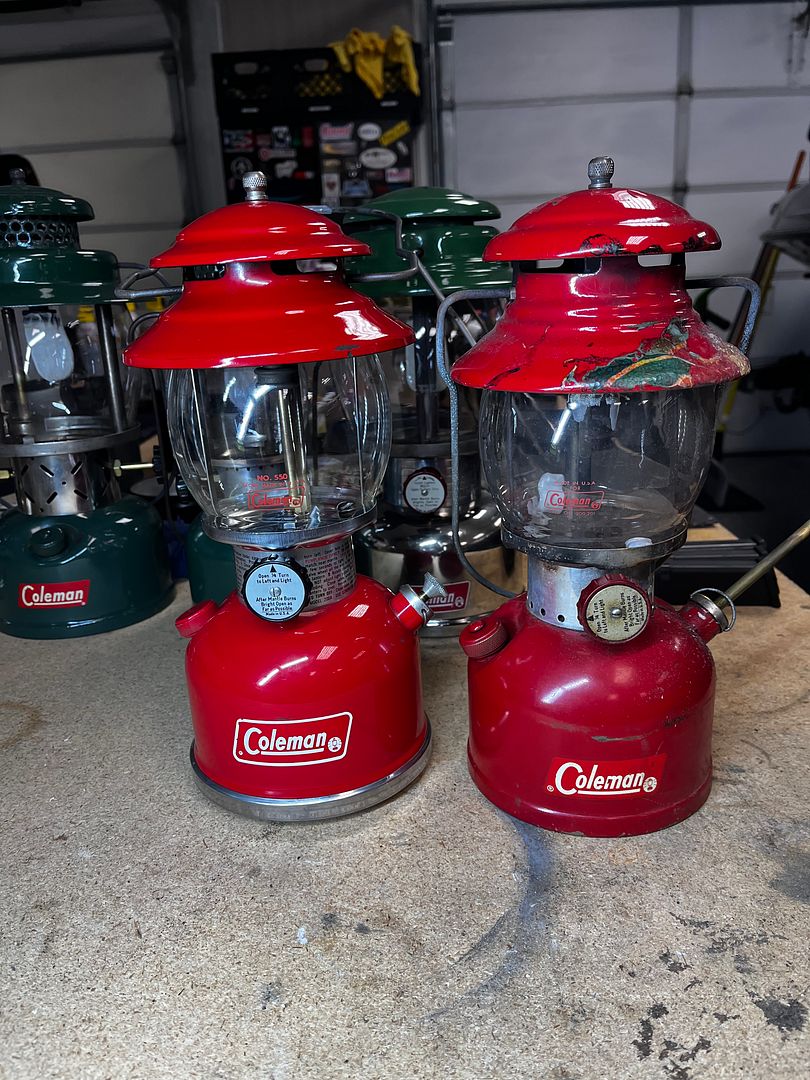 Coleman 赤 200A Vintage 1973 Coleman Model 200A Cherry Red Camping Utility