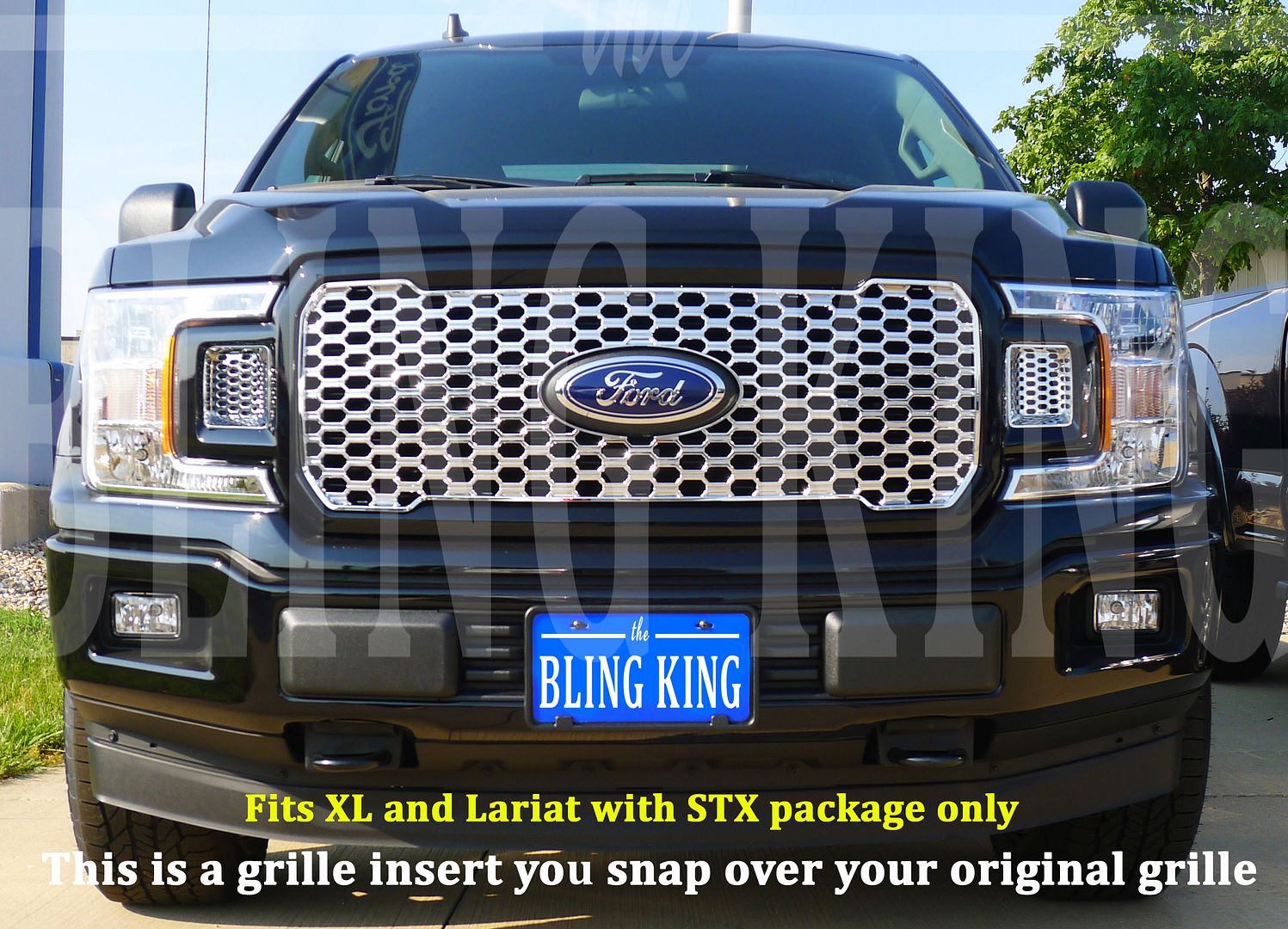 2018-2020 Ford F150 chrome grille insert grill overlay trim STX Package