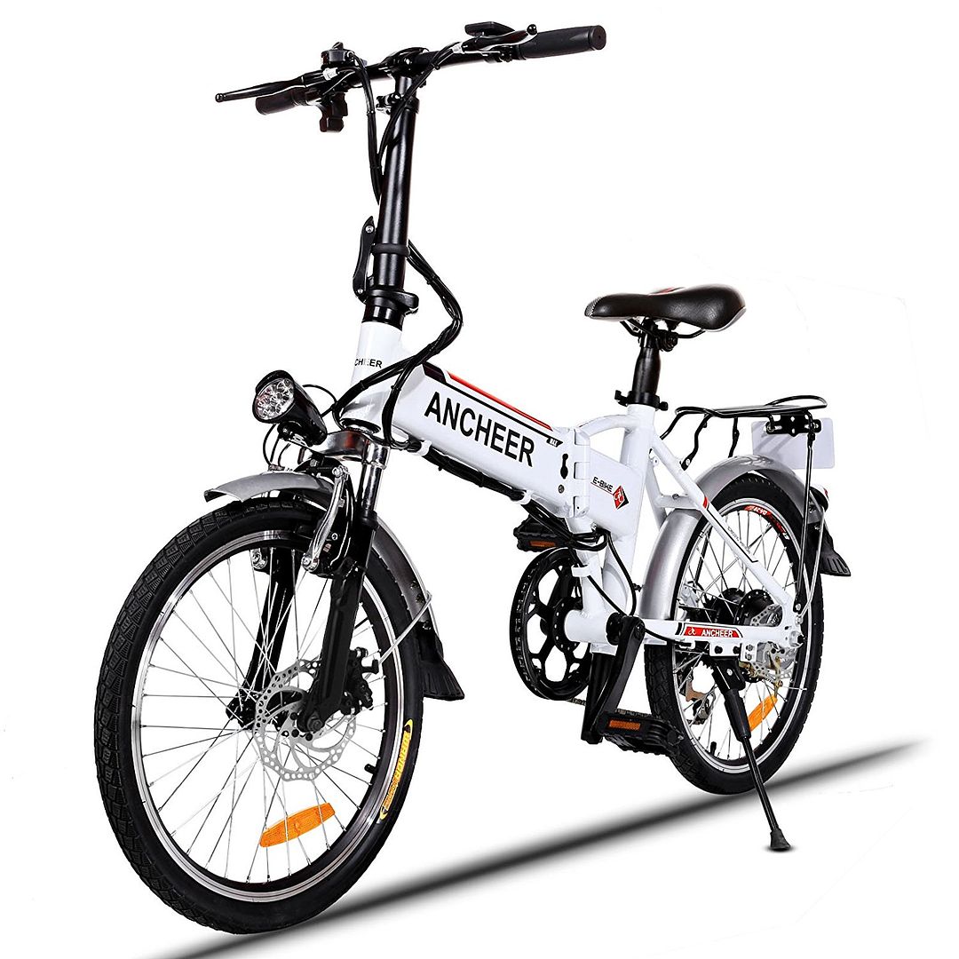 ANCHEER Folding Electric Bike 20" Bicycle/Commute 7 Speed Transmission