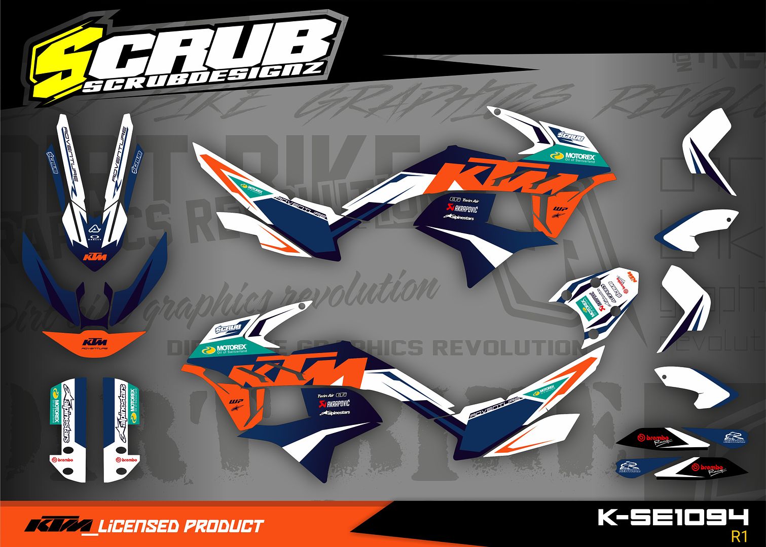 KTM ADVENTURE 790 890 R RALLY 2019 2020 2021 2022 2023 Graphics Decals Design Stickers kit