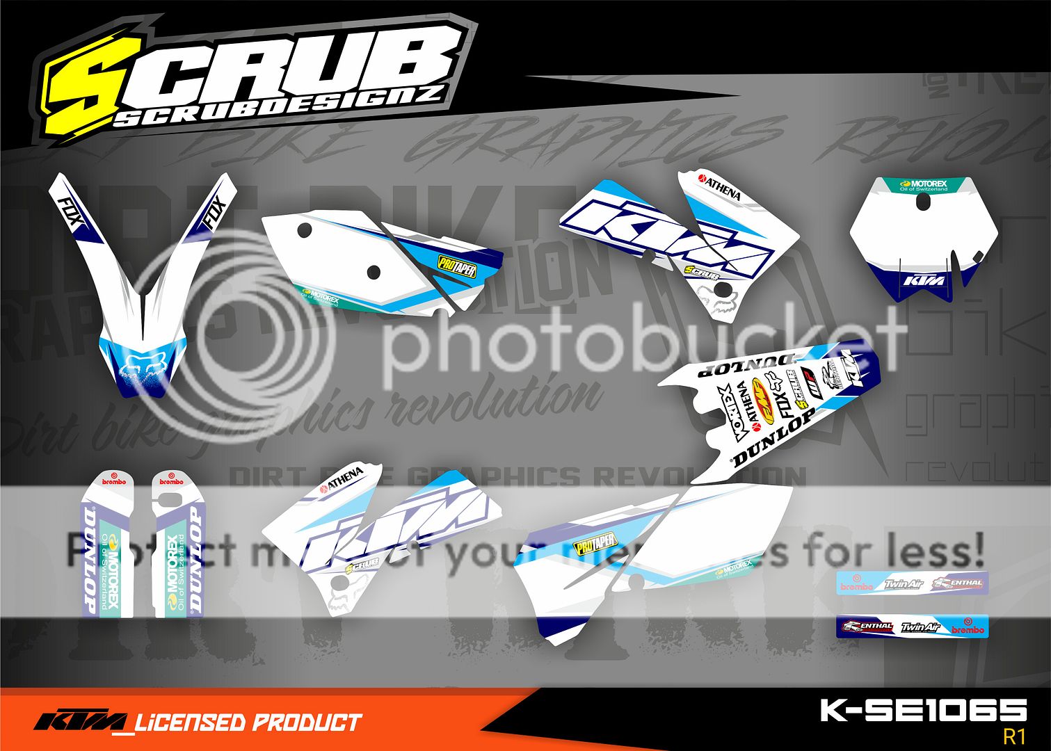 Team Graphics Backgrounds Declas Kit For KTM 125 200 250 450 525 - Foto 10