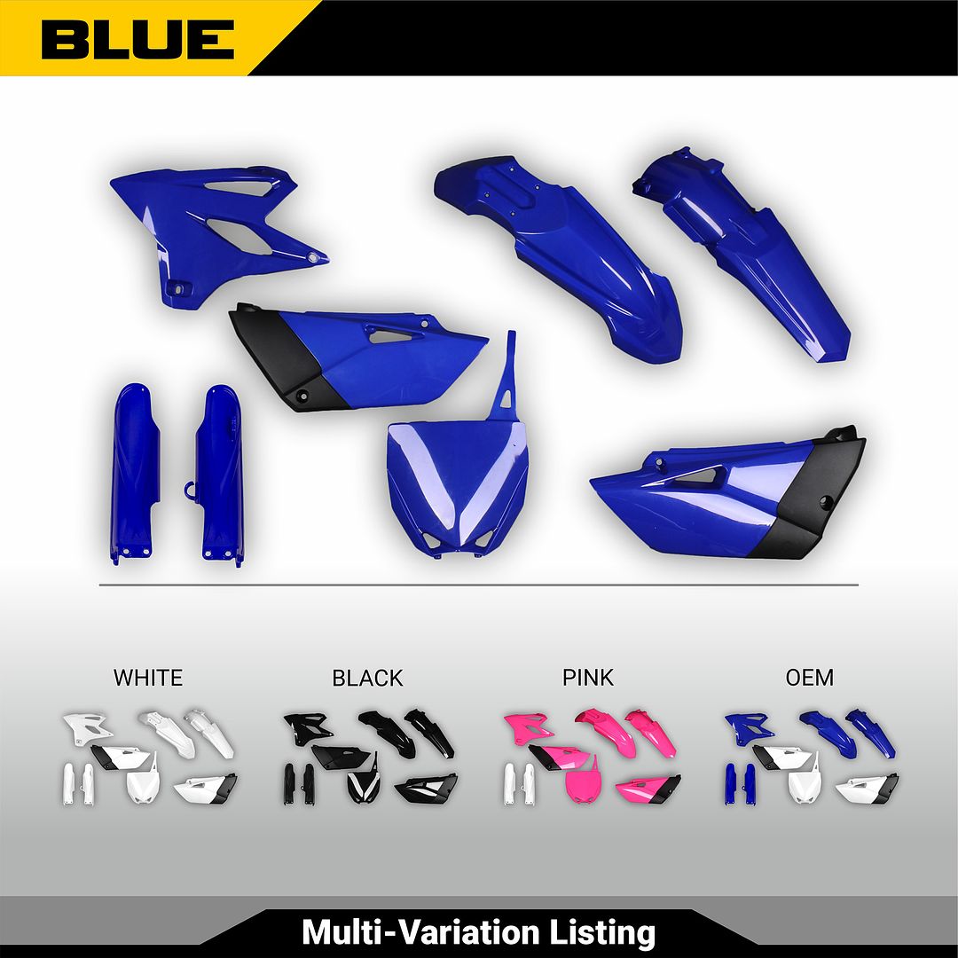 Yamaha Restyle YZ 85 2002 2003 2004 2005 2006 2007 2008 2009 2010 2011 2012 2013 2014 Plastics fairings kit set blue black white oem
