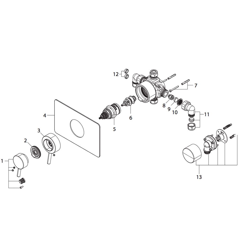 Bristan PRISM Recessed Concealed Dual Control Shower Valve PM2 CSHCVO C