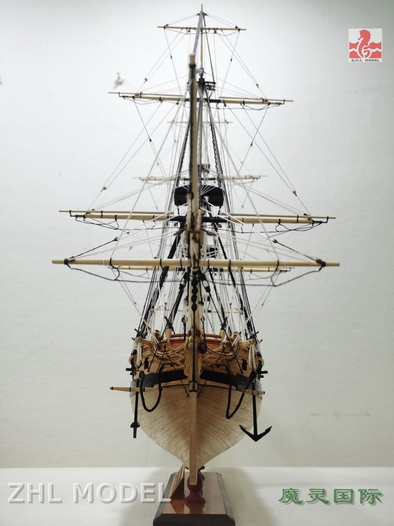 HMS Kingsfisher 1804 beech Version 1:60 840mm 18-Gun Frigate Wood