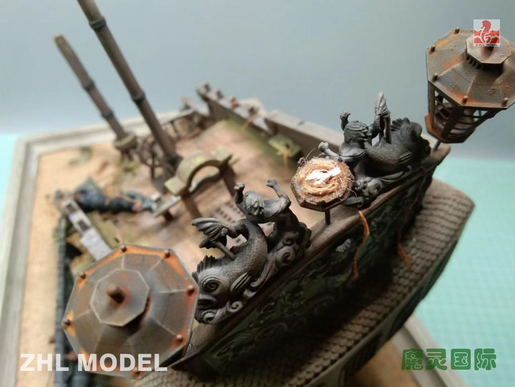The black pearl a sunk model ，matching with fish tank scenario