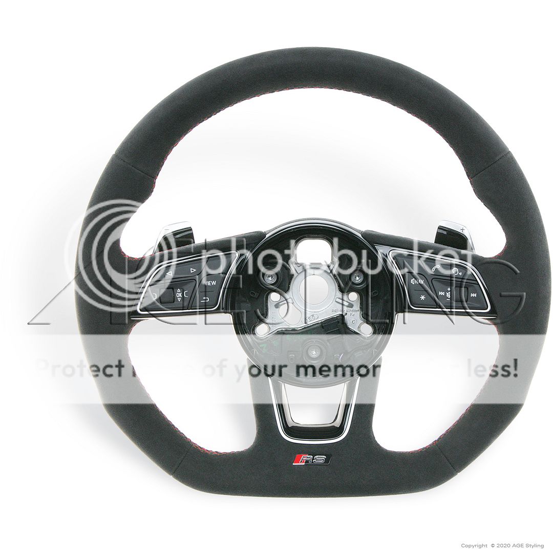 Oem Audi Rs4 A4 Rs5 A5 Rs3 Flat Bottom Alcantara Steering