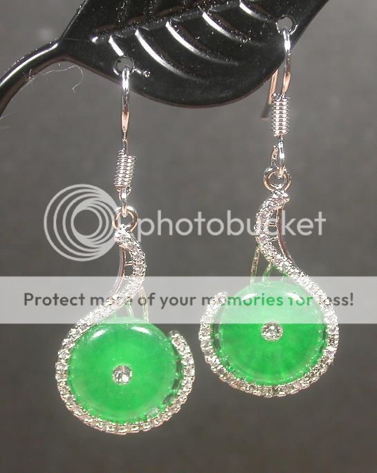 green jade earrings