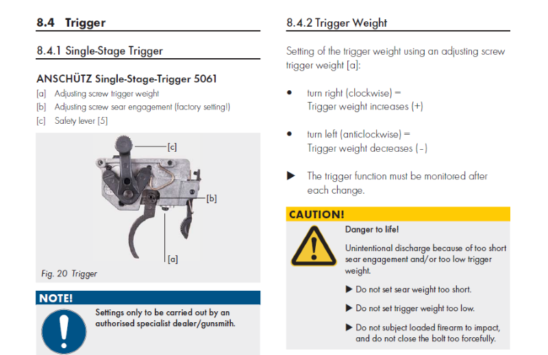 Anschutz trigger adjustment Rimfire Central Firearm Forum