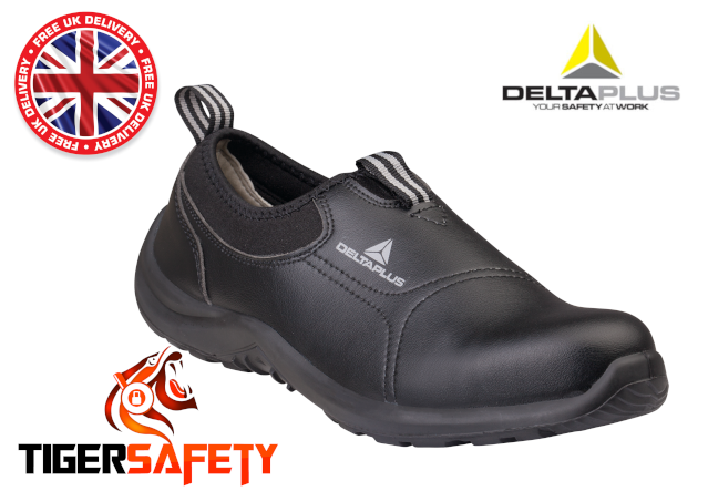 Delta_Plus_Miami_S2_Black_Microfibre_Slip_On_Steel_Toe_Cap_Safety_Shoes_Trainers_PPE