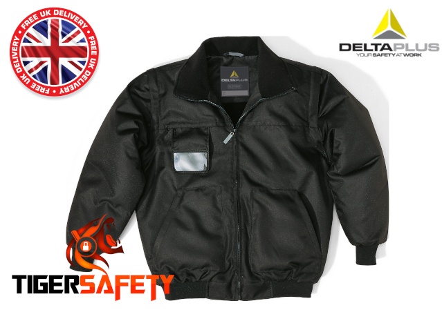 Delta Plus Reno Black Bomber Jacket Coat Bouncers Jacket