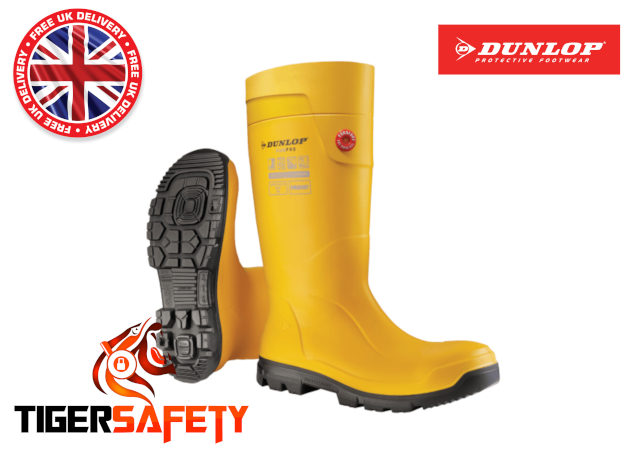 Dunlop Purofort Fieldpro Steel Toe Cap Safety Wellington Boots Wellies PPE