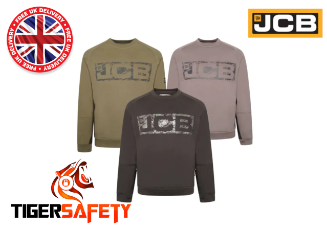 JCB_Crew_Neck_Swetashirt_Mens_Sweater_Work_Top_Jumper_Workwear