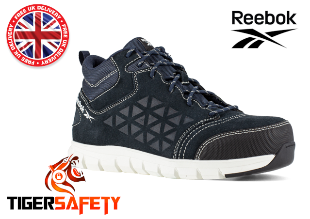 Reebok R1035 Excel Light Navy Blue Composite Teo Cap Safety Boots PPE