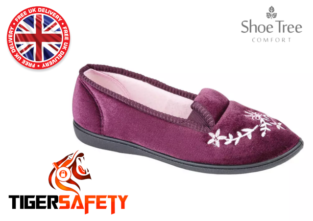 Shoe_Tree_Comfort_Dorothy_Heather_Purple_Slip_On_Ladies_Slippers