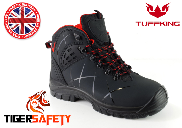 Tuffking 2112 Synapse Nero Modern Steel Toe Cap Safety Boots DPI