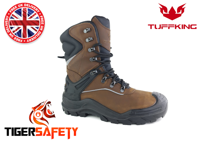 Tuffking 7065 Tundra Brown 100% Waterproof Steel Toe Cap Safety Boots PPE