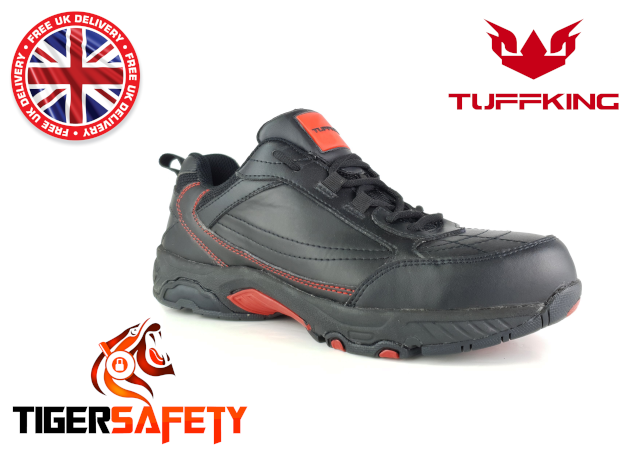 Tuffking_Nitro_8032_Black_Red_Steel_Toe_Cap_Safety_Trainers_Work_Shoes_PPE