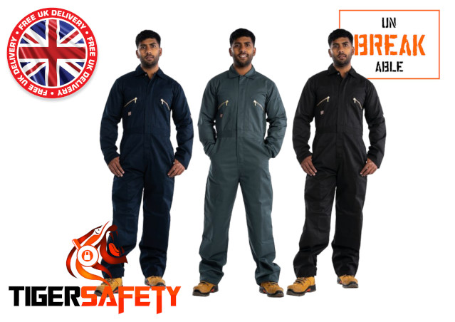 Unbreakable_Zip_Fastened_Work_Coveralls_Overalls_Boiler_Suit_Workwear_PPE