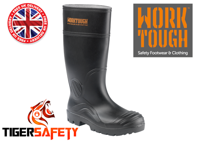 Worktough_Black_S5_Steel_Toe_Cap_Safety_Wellington_Boots_Wellies_PPE