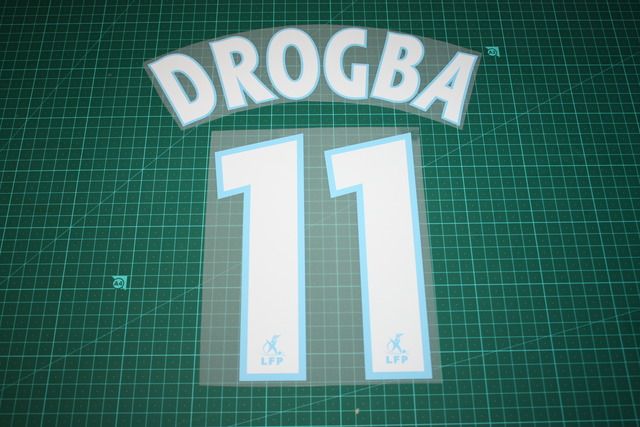 Marseille 03/04 #11 DROGBA Awaykit Nameset Printing