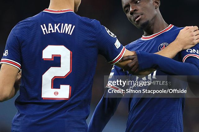 PSG 21/22 #2 HAKIMI UEFA Champions League Homekit Nameset