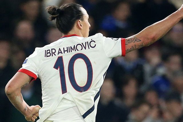 PSG 15/16 #10 IBRAHIMOVIC UEFA Champions League Awaykit Nameset