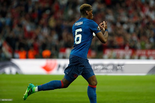 16-17 マンU ポグバ #6 Lサイズ Manchester United 16/17 #6 POGBA Europa League / EFL Cup