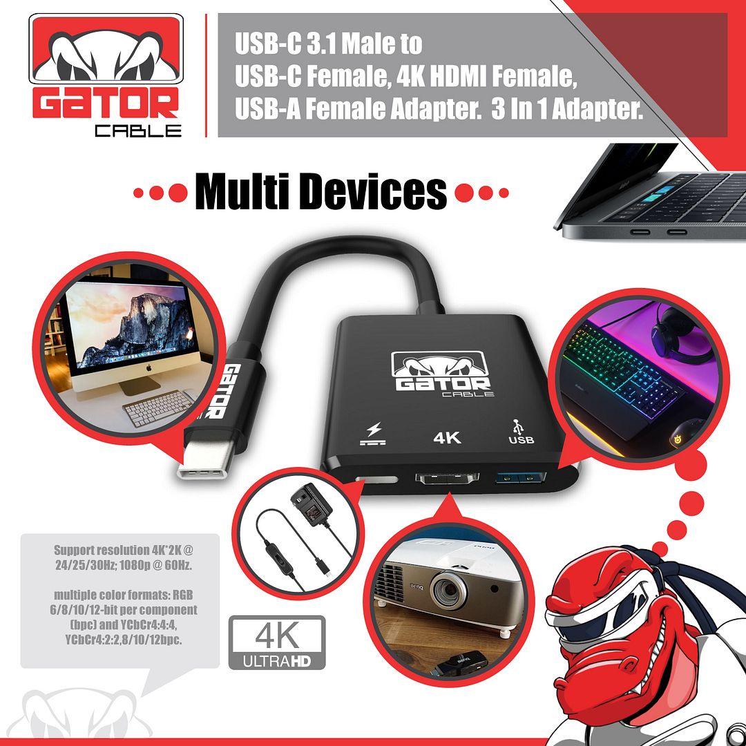 Usb C 3 1 To 4k Hdmi Usb C Usb 3 0 Adapter Cable 3 In 1 Hub Charger Audio Video Ebay Usb C 3 1 To 4k Hdmi Usb C Usb 3 0 Adapter Cable 3 In 1 Hub Charger Audio Video Ebay